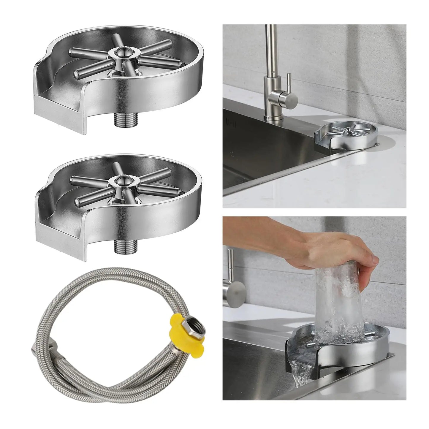 All-in-One Faucet Glass Rinser – Perfect for Kitchen Sinks, Baby Bottles, Coffee Cups, and Milk Bottles